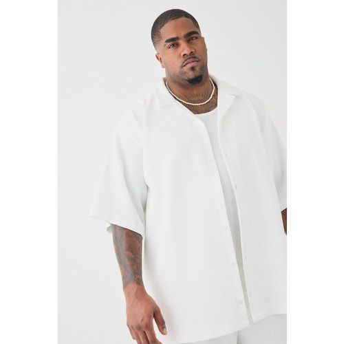 Grande taille - Chemise oversize plissée à manches courtes - XXXL - Boohooman - Modalova