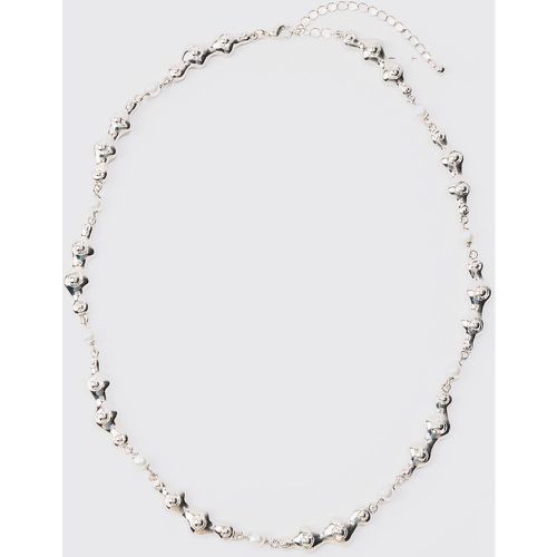 Collier é à perles et métal - ONE SIZE - Boohooman - Modalova