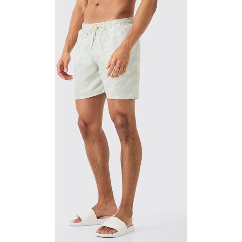 Short de bain mi-long à logo - MAN - S - Boohooman - Modalova