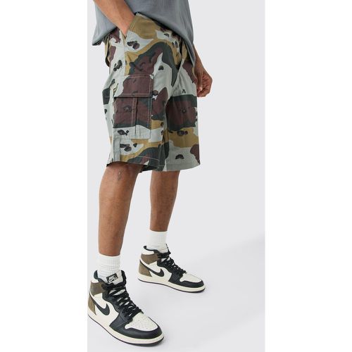 Tall - Short cargo taille fixe à imprimé camouflage - 32 - Boohooman - Modalova