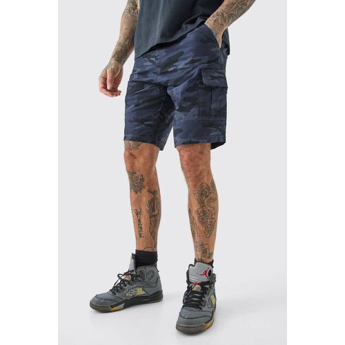 Tall - Short cargo taille fixe à imprimé camouflage - 30 - Boohooman - Modalova