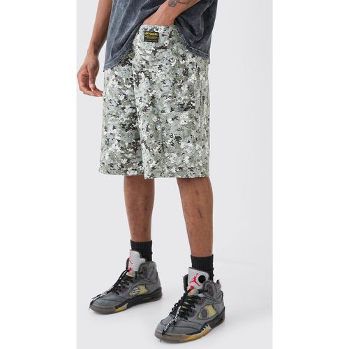 Tall - Short charpentier taille fixe à imprimé camouflage - 30 - Boohooman - Modalova