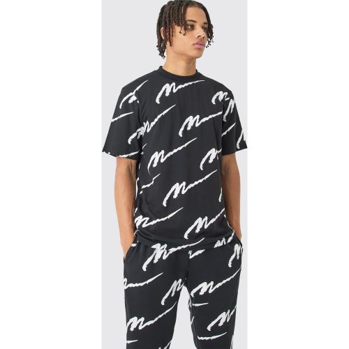 Ensemble imprimé avec t-shirt et jogging - MAN - M - Boohooman - Modalova