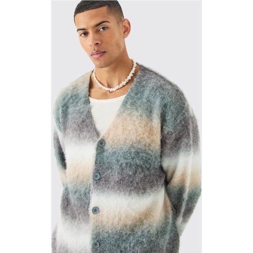 Cardigan oversize à rayures - S - Boohooman - Modalova