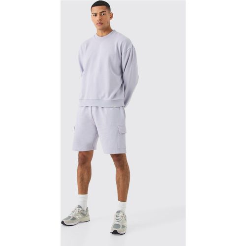 Survêtement oversize avec sweat et short - S - Boohooman - Modalova