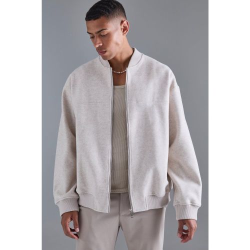 Bomber oversize feutré homme - S - Boohooman - Modalova