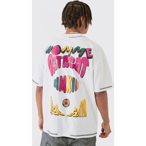 T-shirt oversize imprimé - MAN - L - Boohooman - Modalova