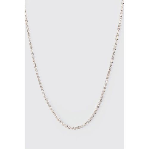 Iced Chain Necklace In Silver - Boohooman - Modalova