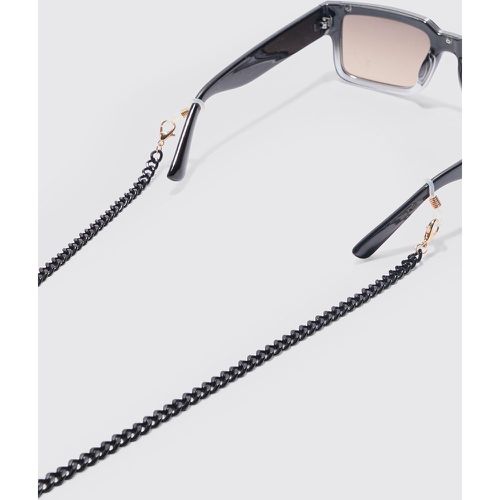 Plastic Matte Finish Sunglasses Chain In Black - Boohooman - Modalova