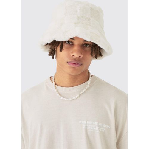 Chapeau soyeux à carreaux - M/L - Boohooman - Modalova