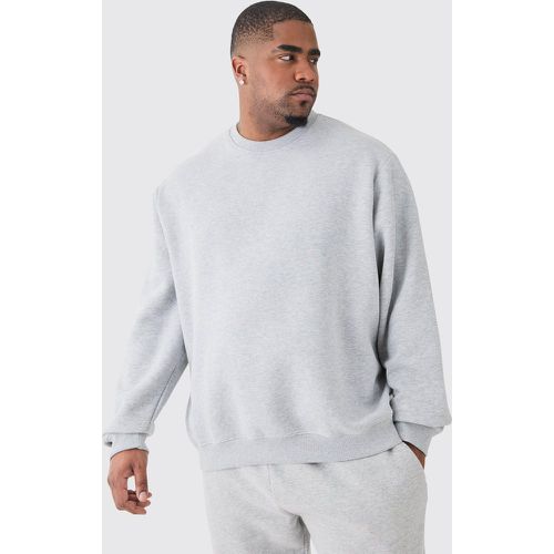 Plus Basic Sweatshirt In Grey Marl - - XXXL - Boohooman - Modalova