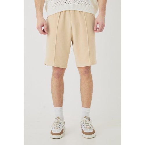 Tall Elasticated Waist Pintuck Velour Shorts - Boohooman - Modalova