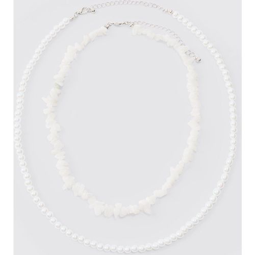 Collier superposé à perles - ONE SIZE - Boohooman - Modalova