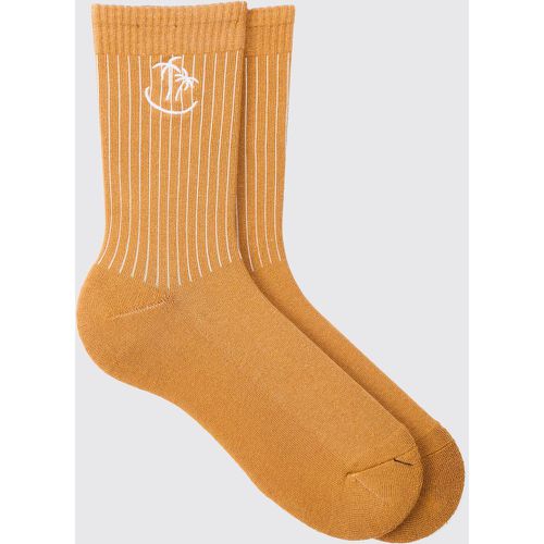 Chaussettes à broderie palmier - ONE SIZE - Boohooman - Modalova