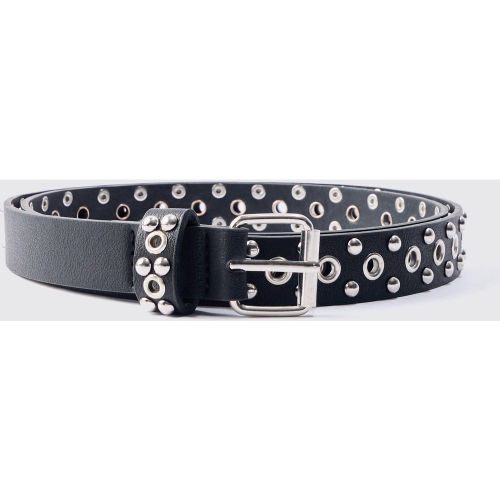 Ceinture argentée cloutée - M - Boohooman - Modalova