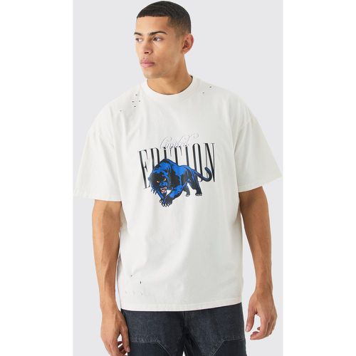 Oversized Panther Limited Edition T-shirt - Boohooman - Modalova