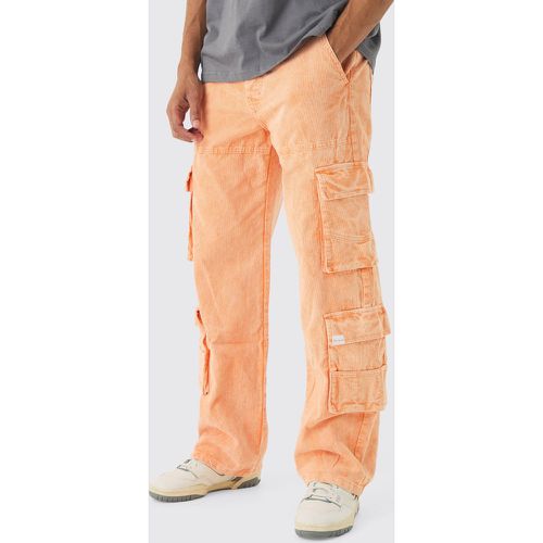 Pantalon baggy en velours côtelé délavé - 28R - Boohooman - Modalova