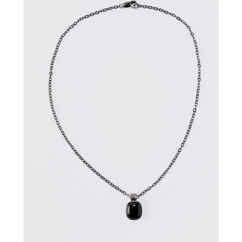 Collier à pendentif pierre fantaisie - Boohooman - Modalova