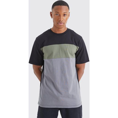 T-shirt color block - S - Boohooman - Modalova