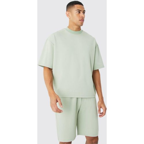 Ensemble oversize premium super épais avec t-shirt et short - M - Boohooman - Modalova