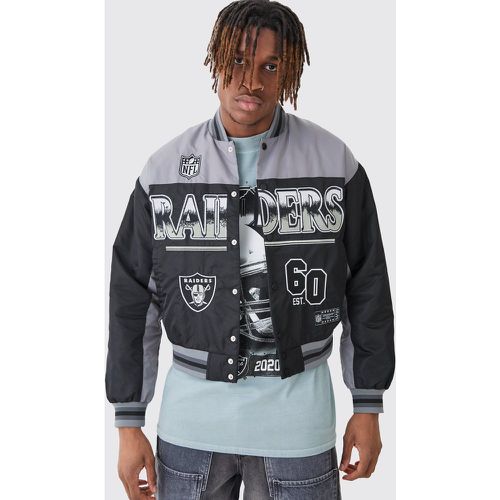 Veste universitaire oversize à broderie NFL Raiders homme - S - Boohooman - Modalova