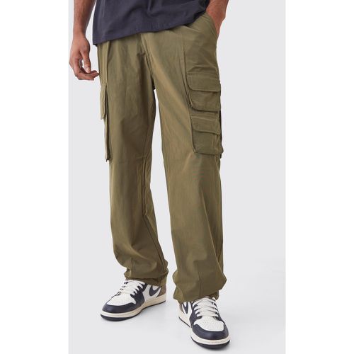 Tall - Pantalon cargo large à taille fixe - 32 - Boohooman - Modalova