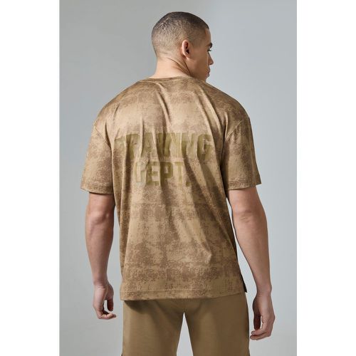 T-shirt de sport oversize à imprimé camouflage - Boohooman - Modalova