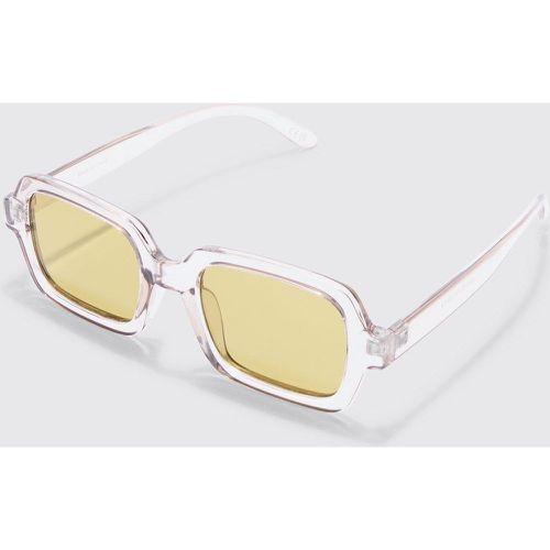 Lunettes de soleil rectangulaires en plastique - ONE SIZE - Boohooman - Modalova