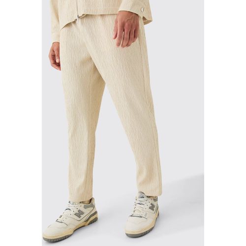 Pantalon fuselé satiné texturé - 34 - Boohooman - Modalova