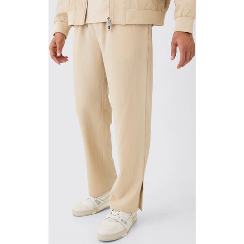 Pinstripe Smart Split Hem Trousers - Boohooman - Modalova