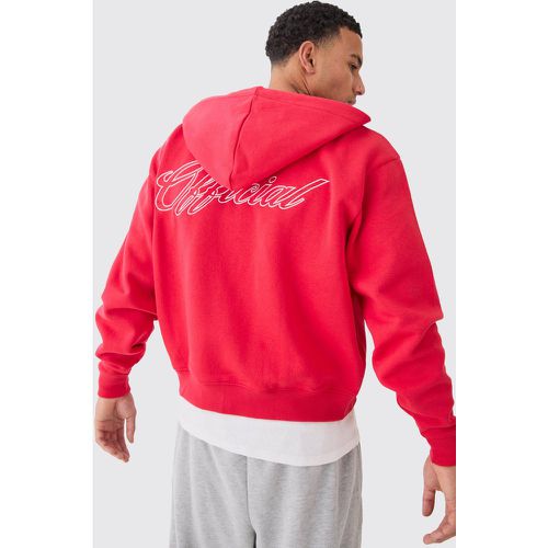 Sweat à capuche ample zippé - Official - S - Boohooman - Modalova