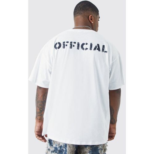 Grande taille - T-shirt oversize imprimé - Official - - XXXL - Boohooman - Modalova