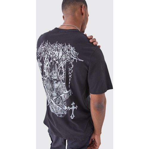 Tall - T-shirt oversize à imprimé gothique - Boohooman - Modalova