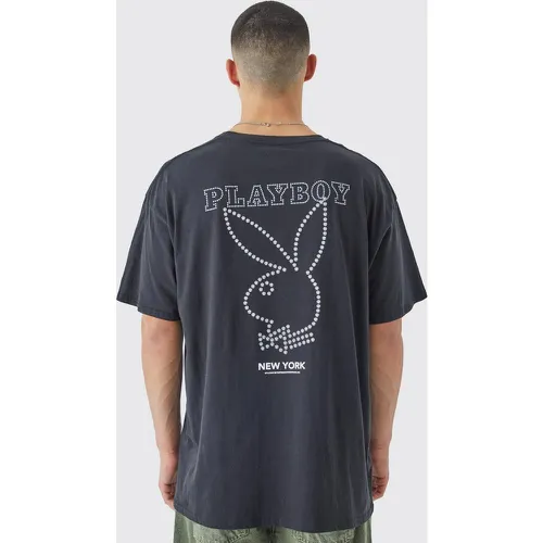T-shirt oversize à imprimé Playboy - Boohooman - Modalova
