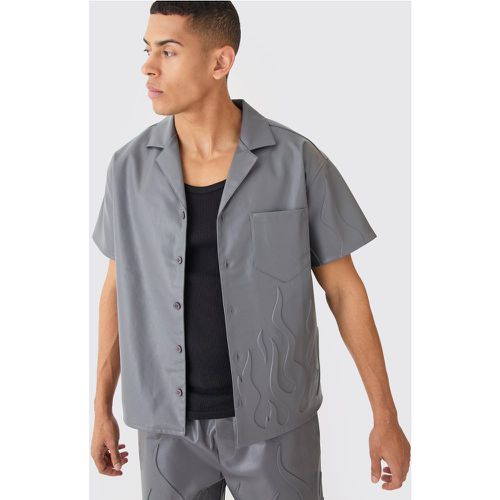 Chemise oversize à manches courtes et imprimé homme - XL - Boohooman - Modalova