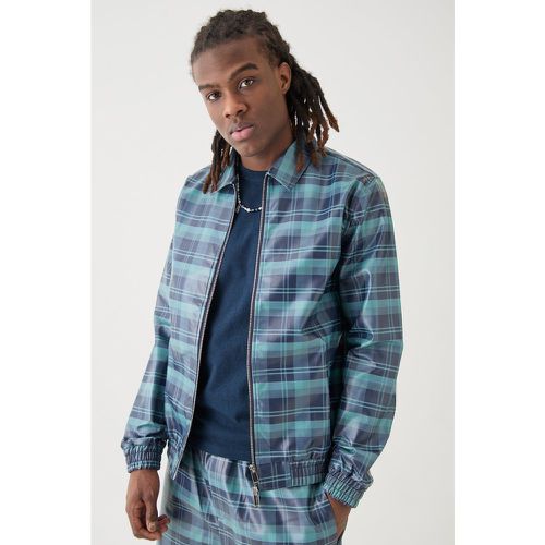 Veste Harrington zippée à carreaux - L - Boohooman - Modalova