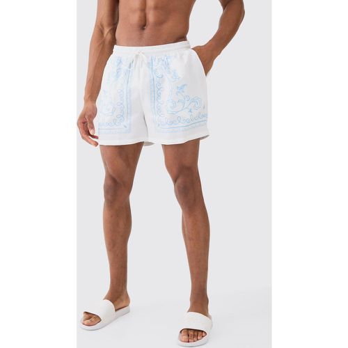 Short de bain court à imprimé baroque - M - Boohooman - Modalova