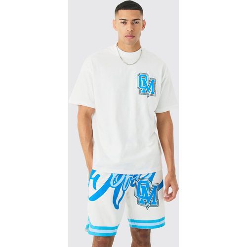 Ensemble de basket oversize avec t-shirt et short - S - Boohooman - Modalova