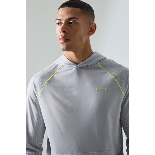 Sweat à capuche léger à imprimé géométrique - MAN Active homme - S - Boohooman - Modalova