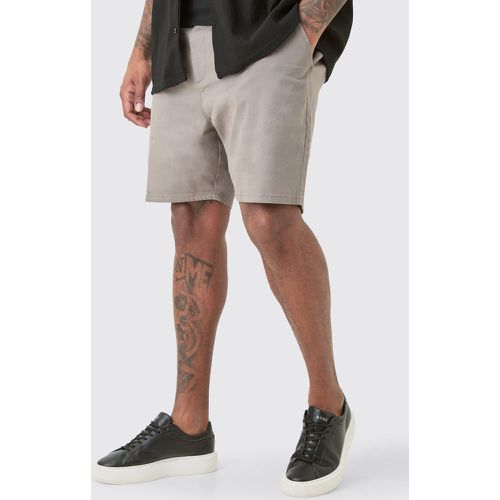 Grande taille - Short chino slim à taille fixe - 40 - Boohooman - Modalova