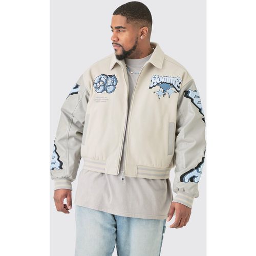 Grande taille - Bomber oversize à écussons - XXL - Boohooman - Modalova