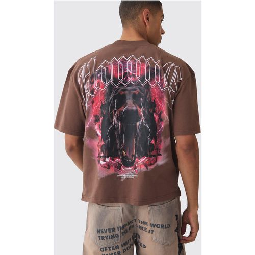 T-shirt oversize à imprimé chien - XS - Boohooman - Modalova