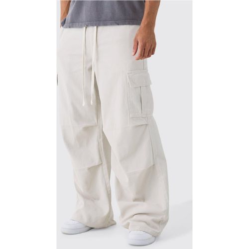 Pantalon cargo baggy écru - S - Boohooman - Modalova