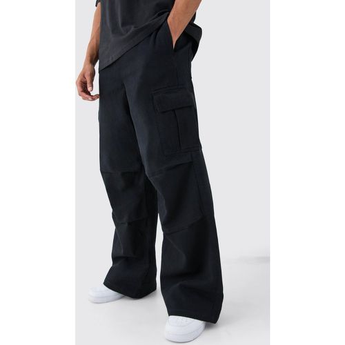 Extreme Baggy Fit Cargo Trousers In Black - Boohooman - Modalova