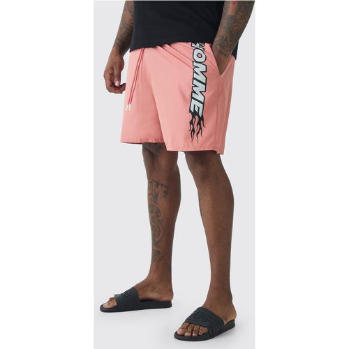 Grande taille - Short de bain à slogan - XXXL - Boohooman - Modalova