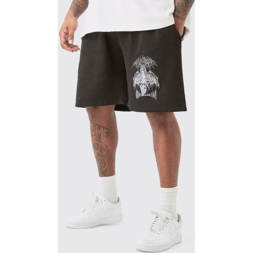 Grande taille - Short oversize à imprimé gothique - XXL - Boohooman - Modalova