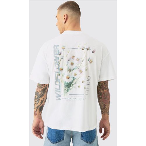 Oversized Wildflower Print T-shirt - Boohooman - Modalova