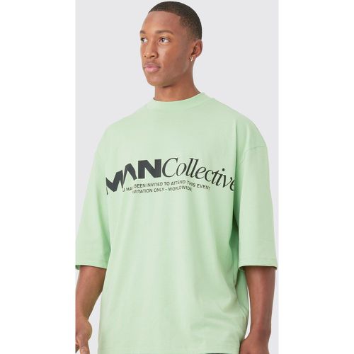 Oversized Extended Neck Man Collective T-shirt - Boohooman - Modalova