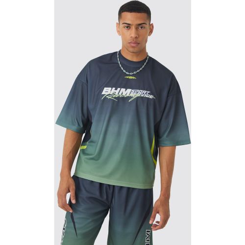 T-shirt oversize imprimé en mesh - XL - Boohooman - Modalova
