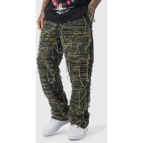 Tall - Pantalon large très déchiré à imprimé camouflage - 32 - Boohooman - Modalova